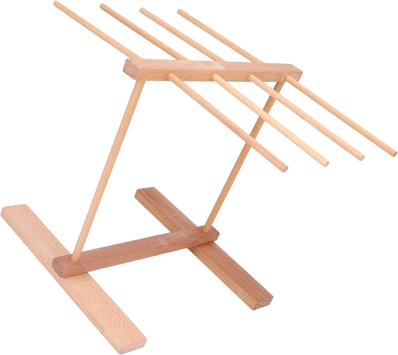 Pasta Rack, Wooden Noodle Drying Rack, Foldable Noodle Stand, Non Slip Noodle Pressing Machine with Foldable Design Pasta Dryer Pasta Board for Homemade Noodle Spaghetti - Image 2