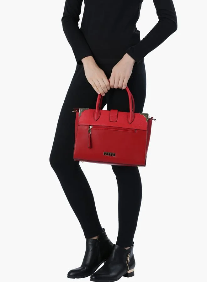 ELLE Women Satchel Bag with Belt Closure