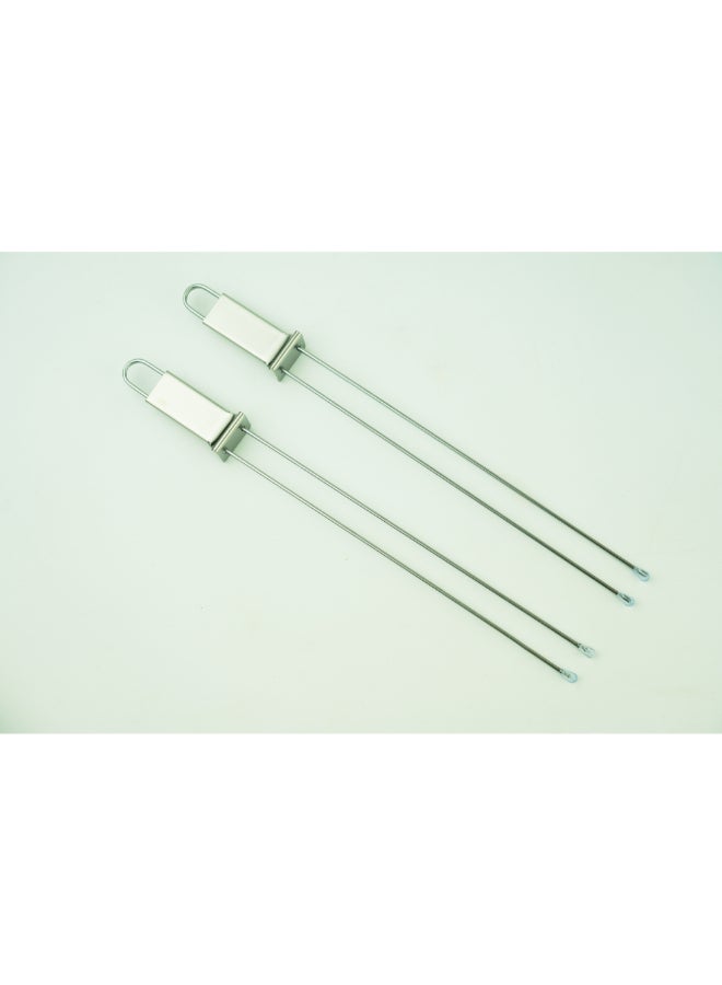 جويوس سيخ مزدوج الشوكة عالي الجودة فضي 33 سم 33042 - Image 3