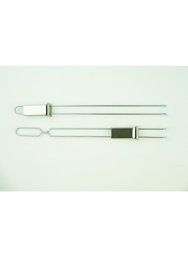 جويوس سيخ مزدوج الشوكة عالي الجودة فضي 33 سم 33042 - Image 2