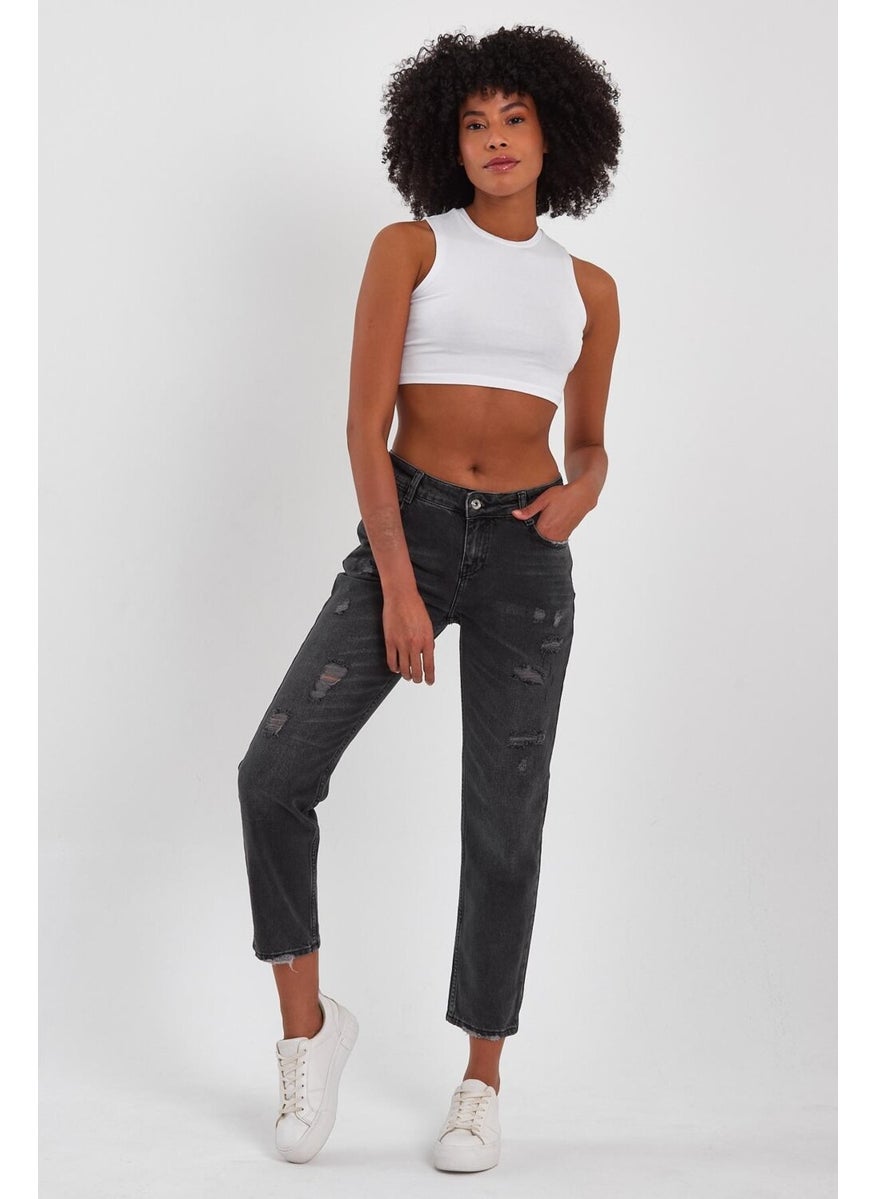 Alexander Gardi - Special Collection Ripped Detail Denim Trousers (AG-1051G) - Image 1