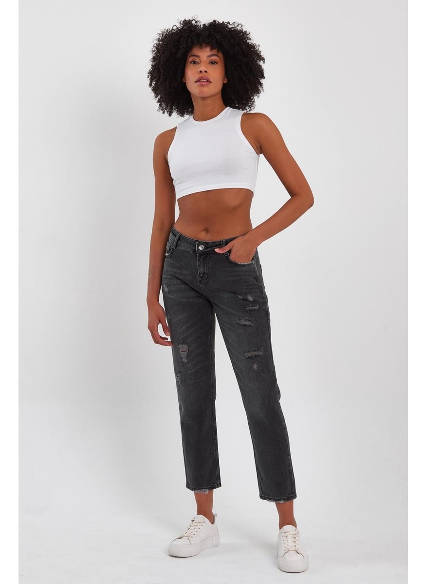 Alexander Gardi - Special Collection Ripped Detail Denim Trousers (AG-1051G) - Image 1