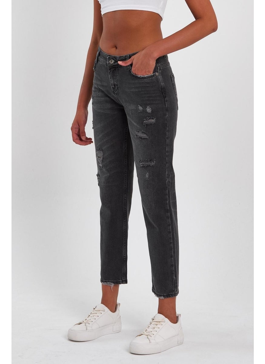 Alexander Gardi - Special Collection Ripped Detail Denim Trousers (AG-1051G) - Image 1