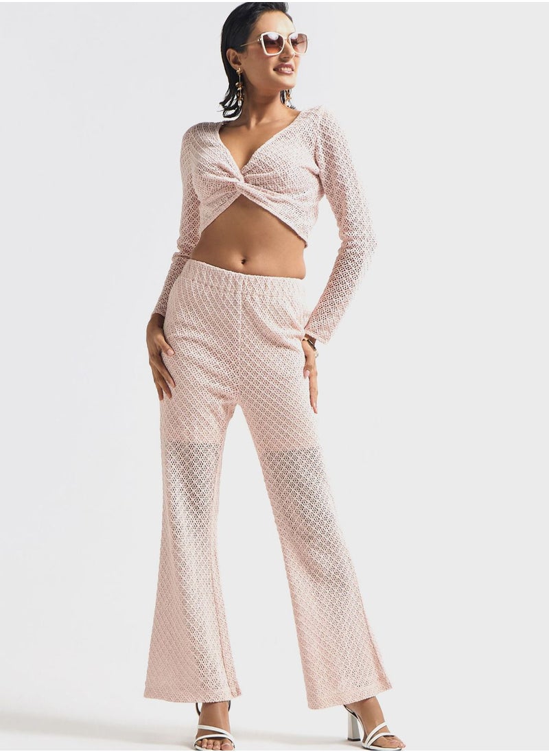 FAV - Flared High Waist Pants - Image 1
