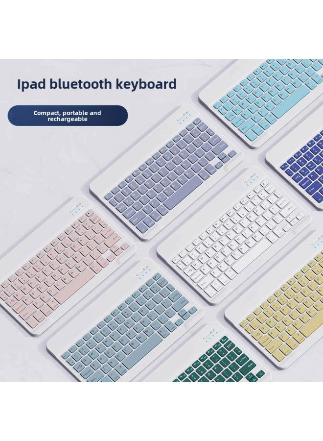 لوحة مفاتيح IPad للكمبيوتر اللوحي ولوحة مفاتيح تحكم رائعة للهاتف المحمول ولوحة مفاتيح بلوتوث لاسلكية ولوحة مفاتيح وماوس عبر الحدود - اللون: لوحة مفاتيح بلوتوث 7 بوصة (قابلة لإعادة الشحن) - نوع المنتج: أرجواني - Image 2