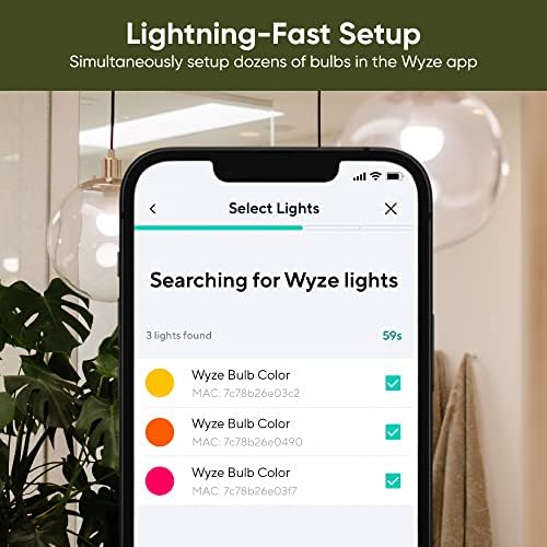 Wyze Bulb Color, 1100 Lumen WiFi RGB and Tunable White A19 Smart Bulb, Works with Alexa and Google Assistant, Two-Pack - Image 5