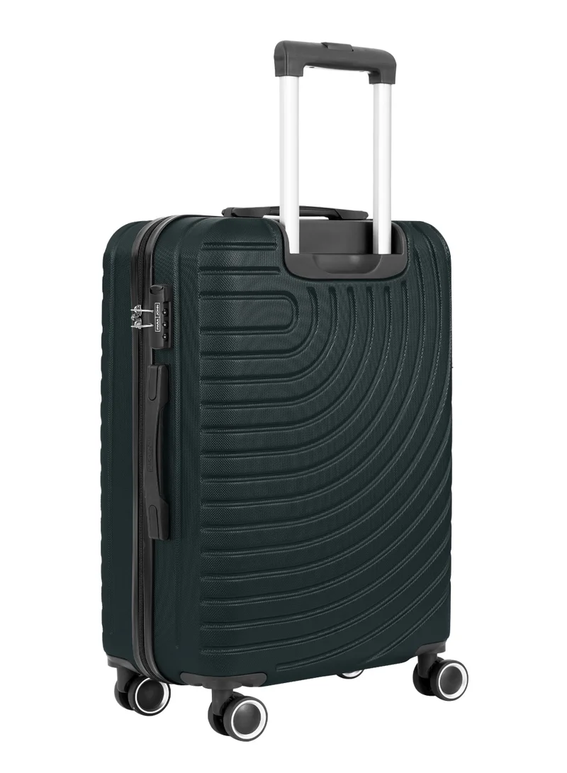 Parajohn Army Green ABS Material 3-Piece Hardsided Luggage Set | 4-Wheel Spinner Trolley | Small (10kg), Medium (20kg), Large (30kg) Army Green  | Best Price UAE