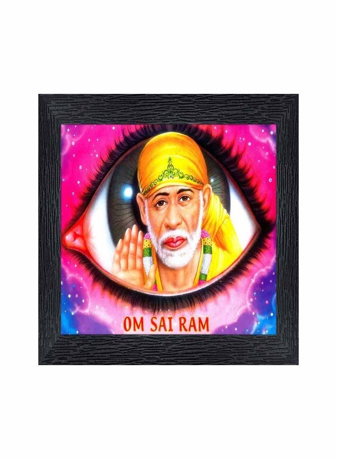 pnf Poster And Frames Sai Baba Wooden Photo Frame With Acrylic Sheet | For Living, Pooja Room | Home Decoration Item | Best Gifting Option (8x6inch) 223901 - Image 1