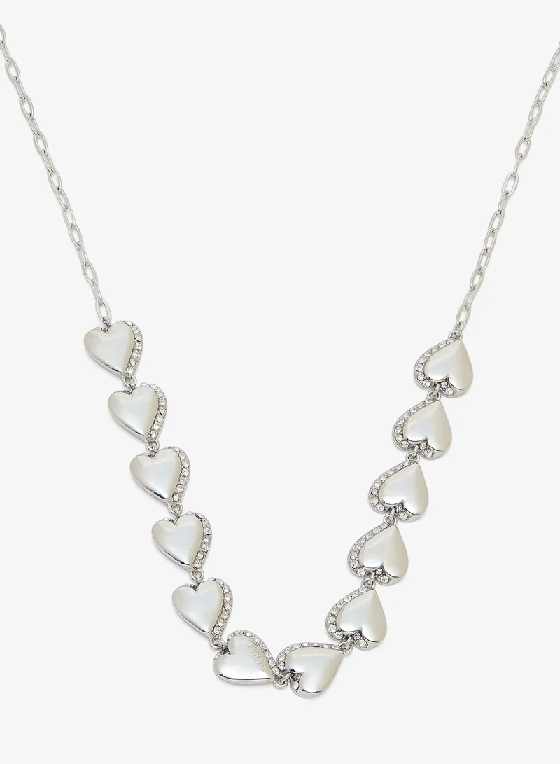 GUESS Multi Hearts Chain Necklace