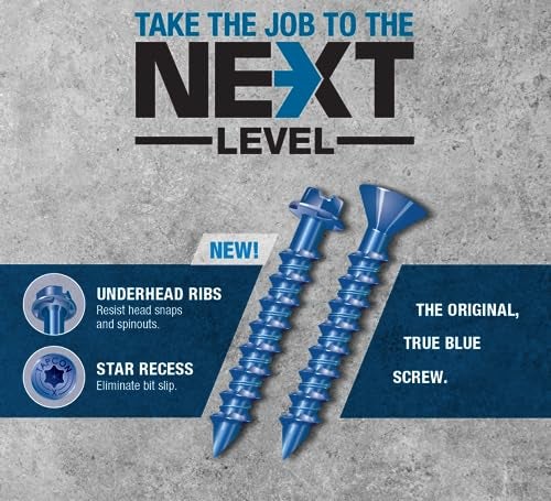 Tapcon 1/4" x 3-1/4" Star Torx Head Concrete Anchor Screws 3191407V2 | 100 Pack | Drill Bit Included - Image 2