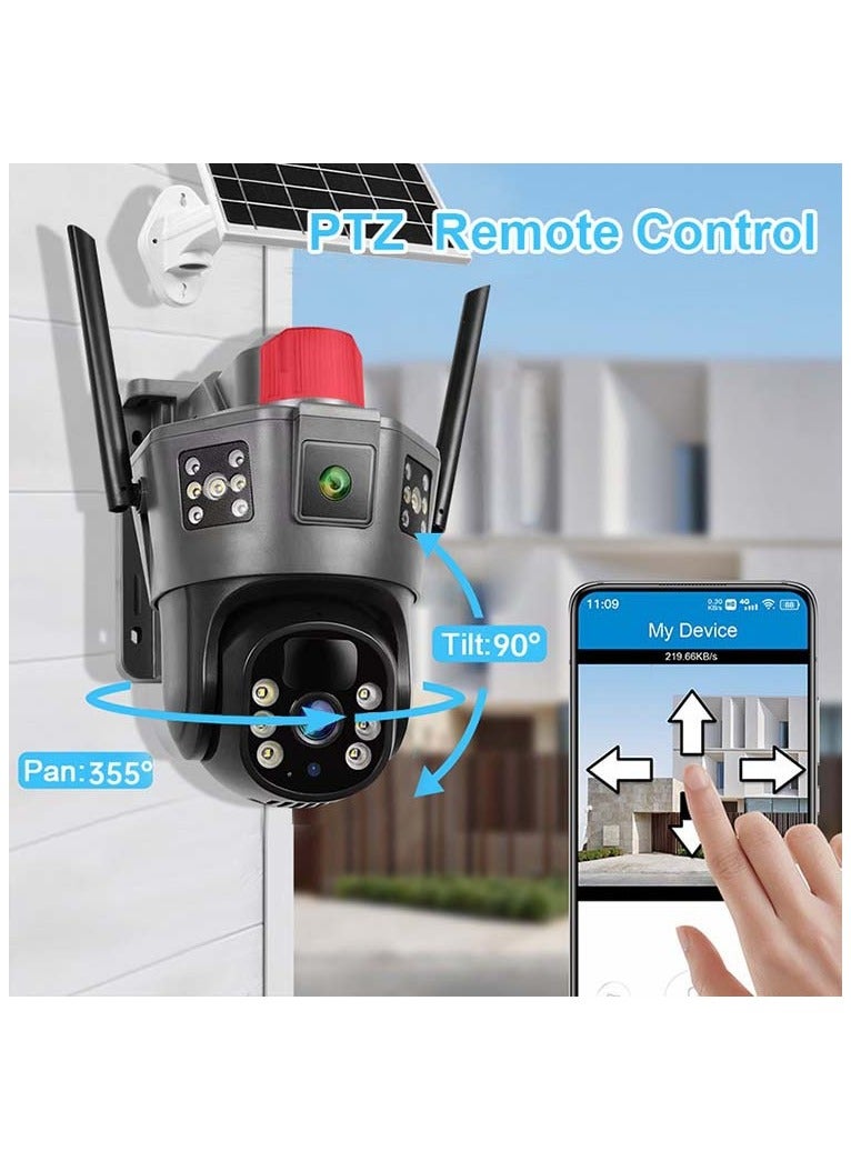 ASIV 4MP WiFi PTZ Camera with Outdoor Triple Lens and 64G Memory Card for Home Security, Featuring Automatic Tracking, Intelligent Artificial Intelligence Alarm, and Color Night Vision - Image 5