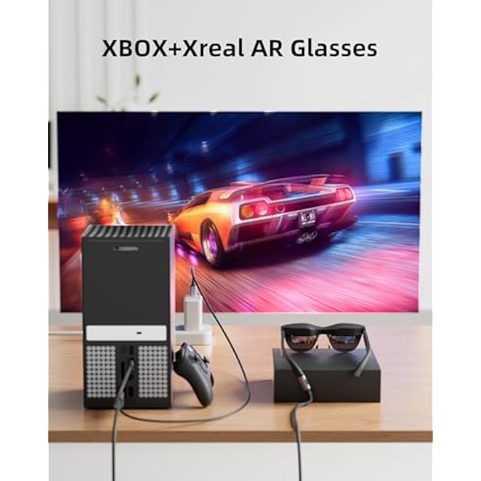 rayihni كابل HDMI إلى USB C بطول 8.2 قدم 4K60HZ، محول HDMI ومصدر طاقة إلى شاشة USB C، لجهاز Xbox PS5 Steam Deck Dock إلى شاشة Apple Studio، NREAL، XREAL، XREAL BEAM، RAYNEO، شاشة تعمل باللمس - Image 2
