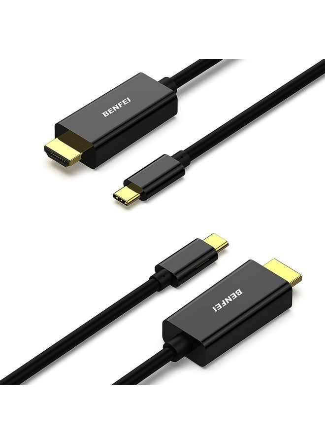 Benfei Usb C To Hdmi Cable Usb Typec To Hdmi 6 Feet Cable [Thunderbolt 3 Compatible] For Macbook Pro 2018 2017 Macbook Air Ipad Pro 2018 Samsung Galaxy S10 S9 Surface Book 2 And More 2 Pack - Image 1