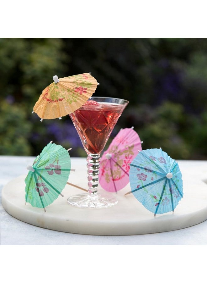 Rinkle Trendz - Cocktail Drink Umbrellas Colorful Paper Hawaiian Tropical Cocktail Parasol Umbrella Cupcake Topper for Party Supplies - Multi Color - Pack of 20 pcs - Image 3