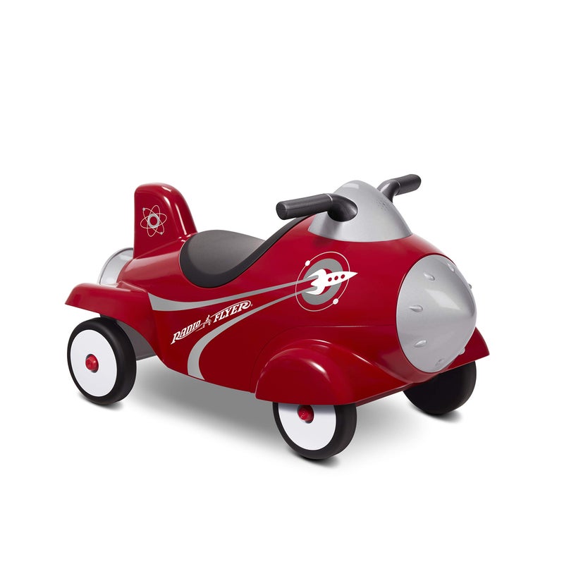 Radio Flyer Retro Rocket, for Toddlers 1-3, 3-in-1 Push Walker Ride On Rocket with Sensory Activities, Under-Seat Storage, Lights and Sounds, 42 lb Capacity, Toddler Ride On Toys - Image 2