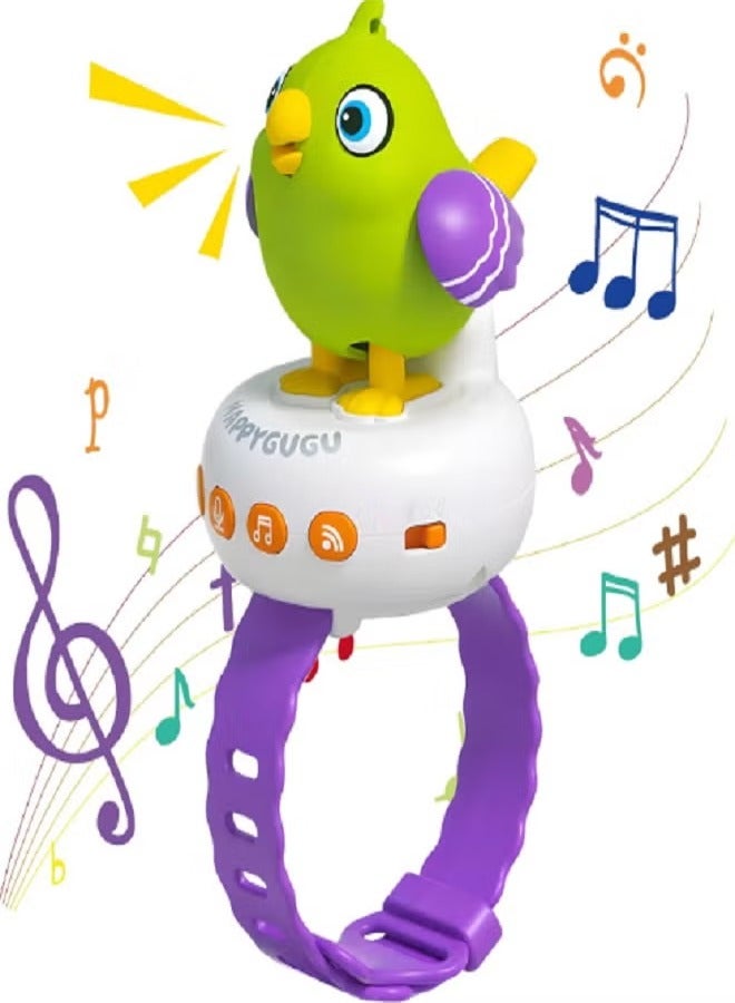 Toddler Musical Talking Toy, Parrot Repeating What You Say Interactive Bird Kid Gift, Electronic Kids Watch for 2+ Year Old Boy Girl-Green  - Image 1