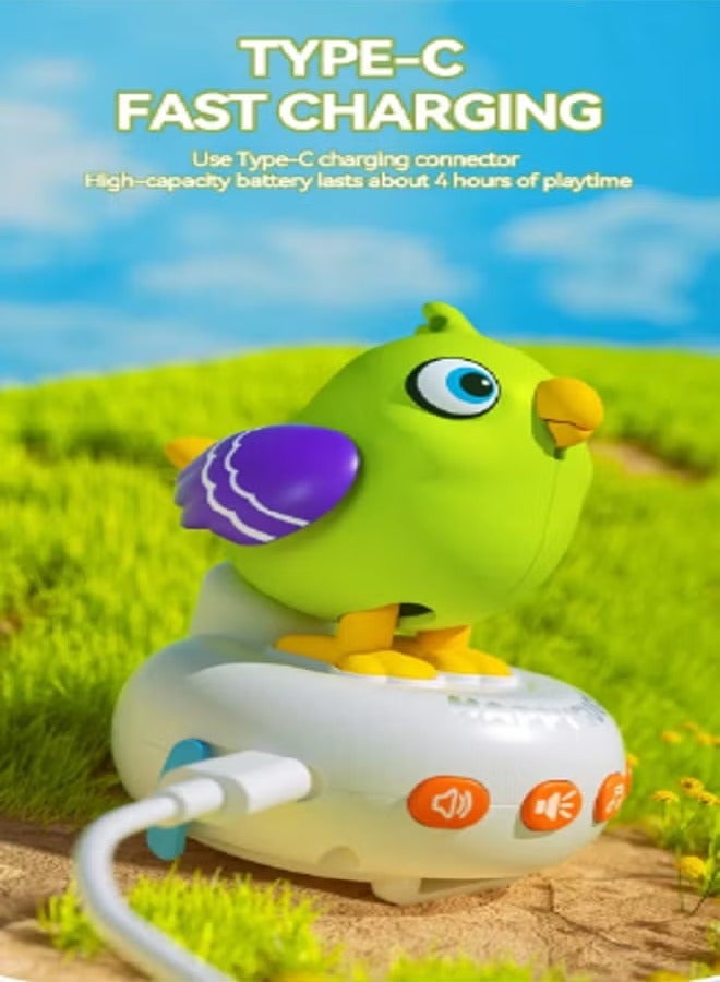 Toddler Musical Talking Toy, Parrot Repeating What You Say Interactive Bird Kid Gift, Electronic Kids Watch for 2+ Year Old Boy Girl-Green  - Image 2