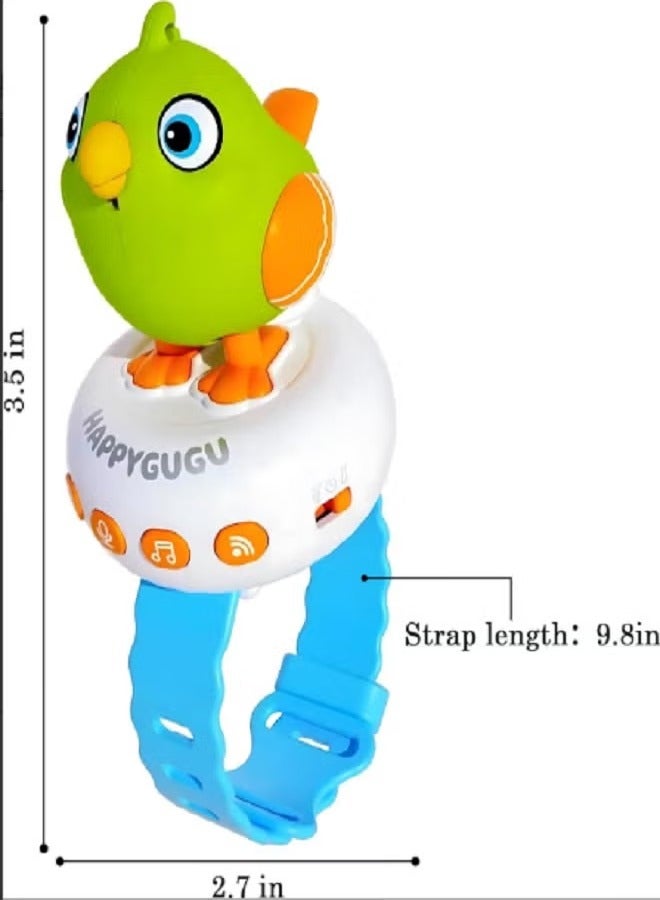 Toddler Musical Talking Toy, Parrot Repeating What You Say Interactive Bird Kid Gift, Electronic Kids Watch for 2+ Year Old Boy Girl-Green  - Image 4