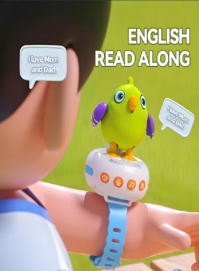 Toddler Musical Talking Toy, Parrot Repeating What You Say Interactive Bird Kid Gift, Electronic Kids Watch for 2+ Year Old Boy Girl-Green  - Image 5