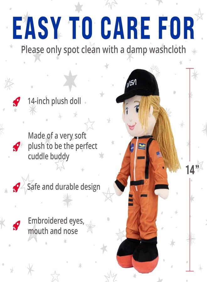 Playtime by Eimmie - 14' Eimmie NASA Astronaut Doll - Soft Plush Rag Doll for 2 Year Old Girls & Boys, Toddler & Infants - Washable Astronaut Toy - Image 4