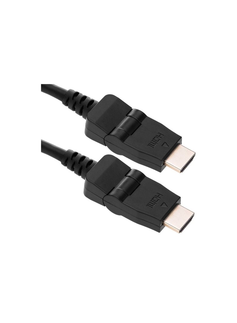 L-com Swivel connector HDMI cable, HDMI Male / HDMI Male 1.0 M - Image 1
