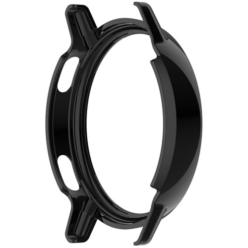 AWADUO Compatible with Garmin Vivoactive 5 PC Protective Case Cover Smartwatch Silicone Protective Case Cover Shell Soft and Durable Watch AccessoriesBlack - Image 1