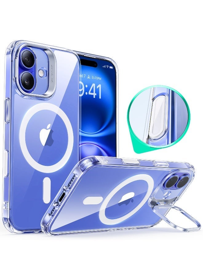 ESR حافظة هجينة كلاسيكية مع قاعدة تخزين (1500 جرام قفل) لجهاز آيفون 16 بلس - شفافة وبنك طاقة Qi2 MagSlim 15 واط بسعة 10000 مللي أمبير مع قاعدة وقوف و27 واط PD - أسود مجموعة - Image 2