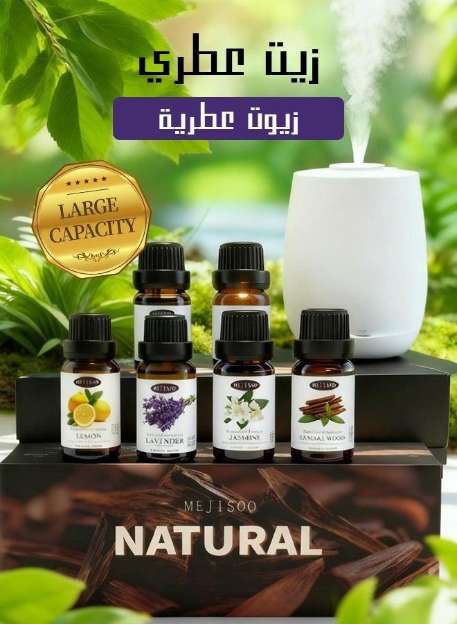 ميجيسو مجموعة زيوت عطرية (٦ روائح) بسعة كبيرة - أفضل زيت عطري للمباخر والمرطبات والقلائد - زيت عطري للعلاج بالروائح - الخيار الأول كزيت عطري منزلي - هدية زيت عطري فاخرة عالية الجودة - Image 1