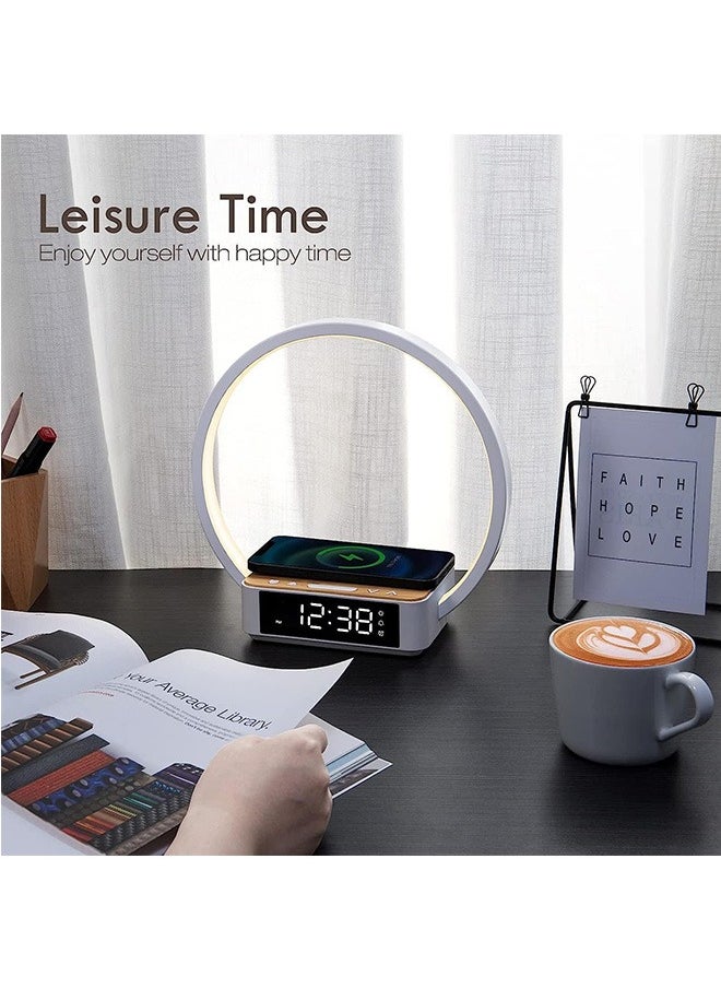 Bedside Lamp, Touch Table Lamp with Wireless Charger, Nightstand Lamp with Clock, Wake-Up Light 3 Levels Brightness LED Night Light for Bedroom, Living Room, Nightstand - pzsku/ZAABD8C1806383DA75137Z/45/_/1720514392/c026c206-1485-46c4-8082-58be39fc2f9f