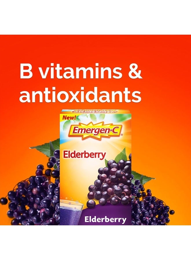 Emergen-C Elderberry Fizzy Drink Mix, Elderberry Immune Support, Natural Flavors, With High Potency Vitamin C, 18 Count - Image 5