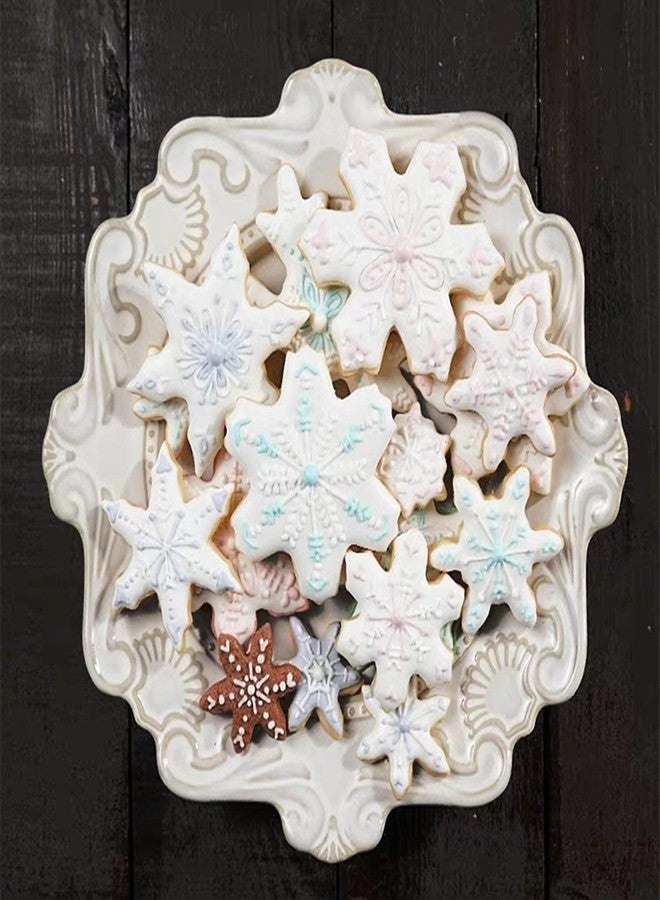 Comais Snowflake Cookie Cutters Set of 10 pcs, Stainless Steel Snowflake Shaped Christmas Holiday Baking Molds for Fondant & DIY Crafts - Image 4