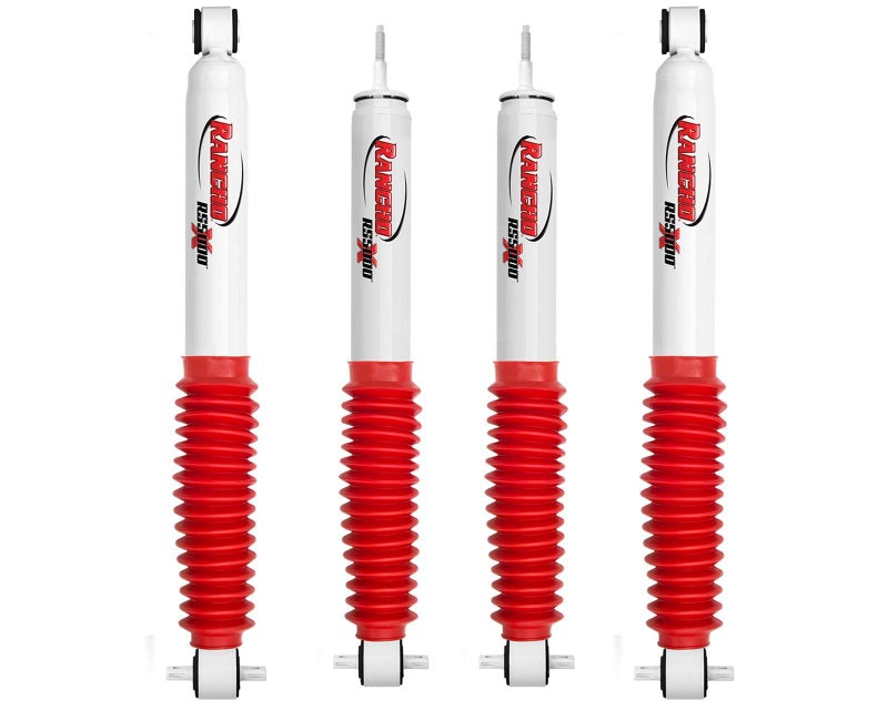 Rancho RS5000X Gas Shocks set compatible with 9706 Jeep Wrangler TJ with 23 lift kits