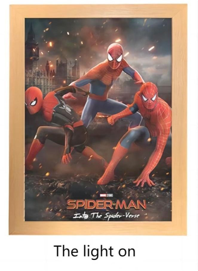 TNGames - Spider-Man , Frame Lamp,For Wall And Table ,Large,31*22cm - Image 1