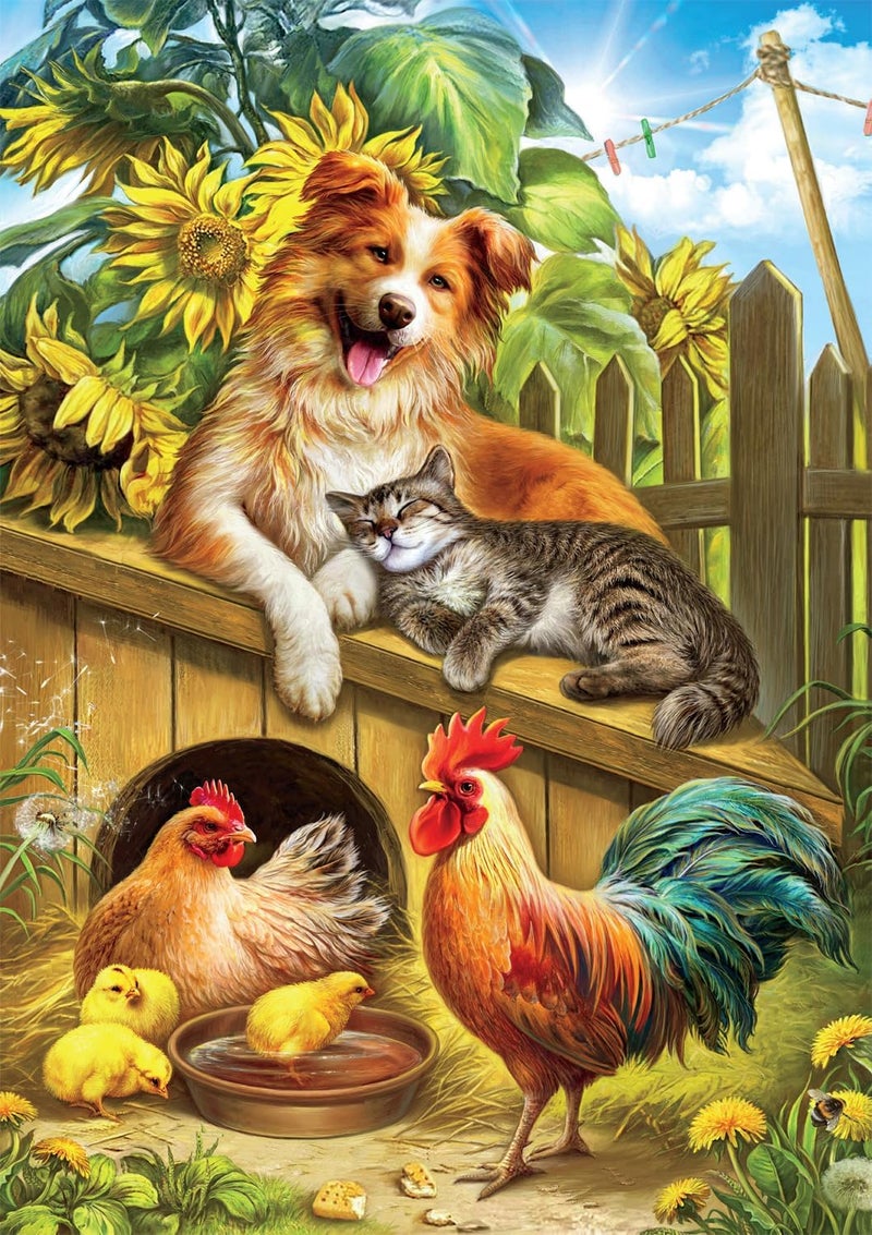 Buffalo Games - Nadia Strelkina - Summer Farm Friends - 500 Piece Jigsaw Puzzle for Adults -Challenging Puzzle Perfect for Game Nights - Finished Size is 21.25 x 15.00 - Image 2
