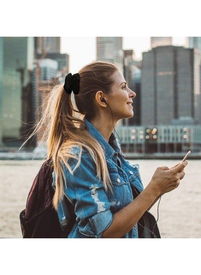 سيماتو ربطات شعر مخملية سوداء من سيماتو، عبوة من 16 ربطة شعر مخملية سوداء، ربطات شعر مخملية للنساء والفتيات، إكسسوارات شعر - Image 3