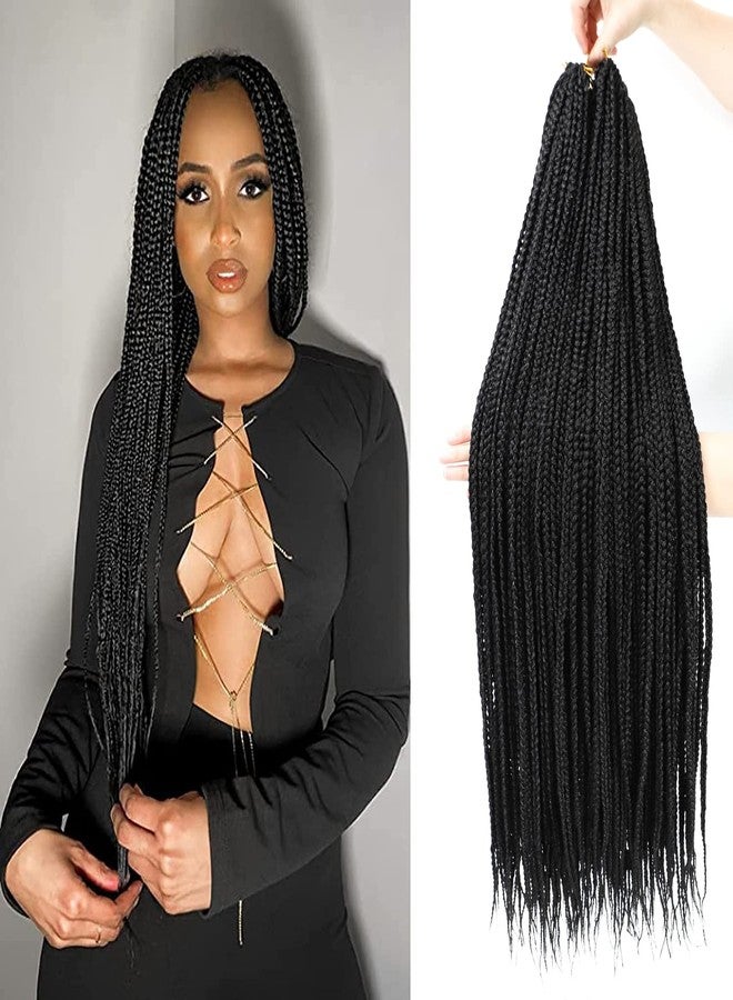 Flagship Crochet Box Braids 30 Inch 8 Packs Long Goddess Box Braids Crochet Hair Prelooped Crochet Hair 3x Box Braided Crochet Hair Synthetic Braiding Hair Crochet Braids Hair for Black Women - Image 1