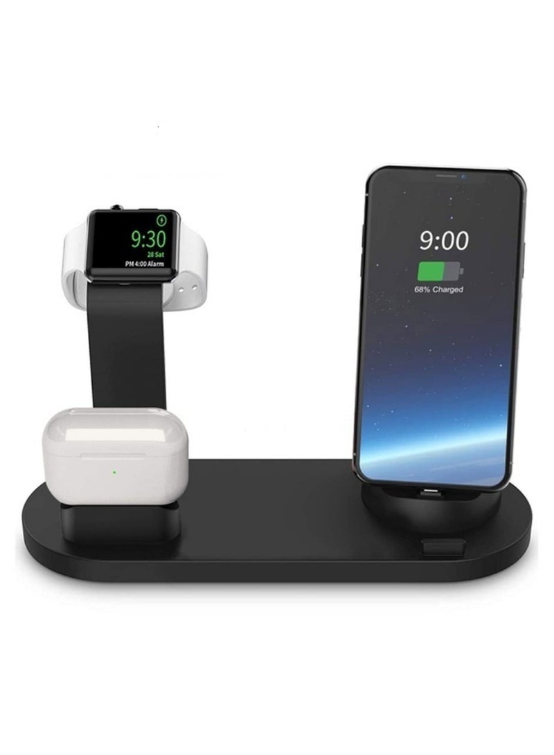 Wireless Charger Stand 3 in 1 Fast Charging Station for iPhone 15 14 13 Pro Max Samsung Galaxy AirPods Pro 2 Apple Watch 8 7 6 Headset Compatible with Magnetic Charging Phones 