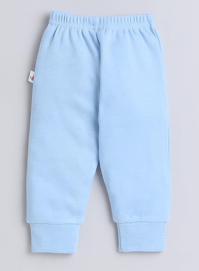 BUMZEE White & Blue Baby Girls Full Sleeves Jabla & Pyjama Set Age - 3-6 Months (Peb8763C-wht.blu) - Image 4