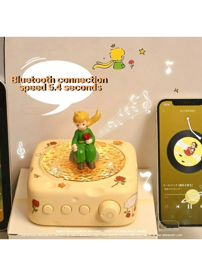 The Little Prince-shaped Bluetooth speaker has a built-in high-quality subwoofer and a portable desktop atmosphere light, and is compact in size.  - Image 4