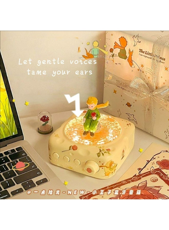 The Little Prince-shaped Bluetooth speaker has a built-in high-quality subwoofer and a portable desktop atmosphere light, and is compact in size.  - Image 3