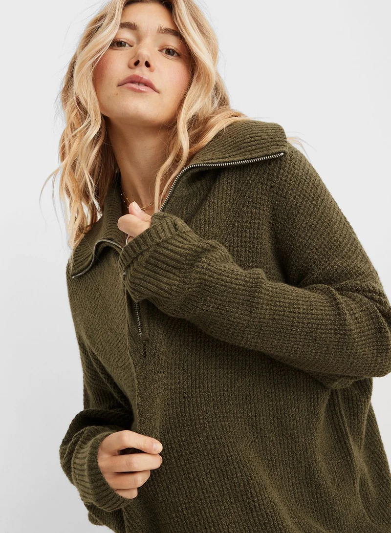 Aerie Quarter Zippered Sweater