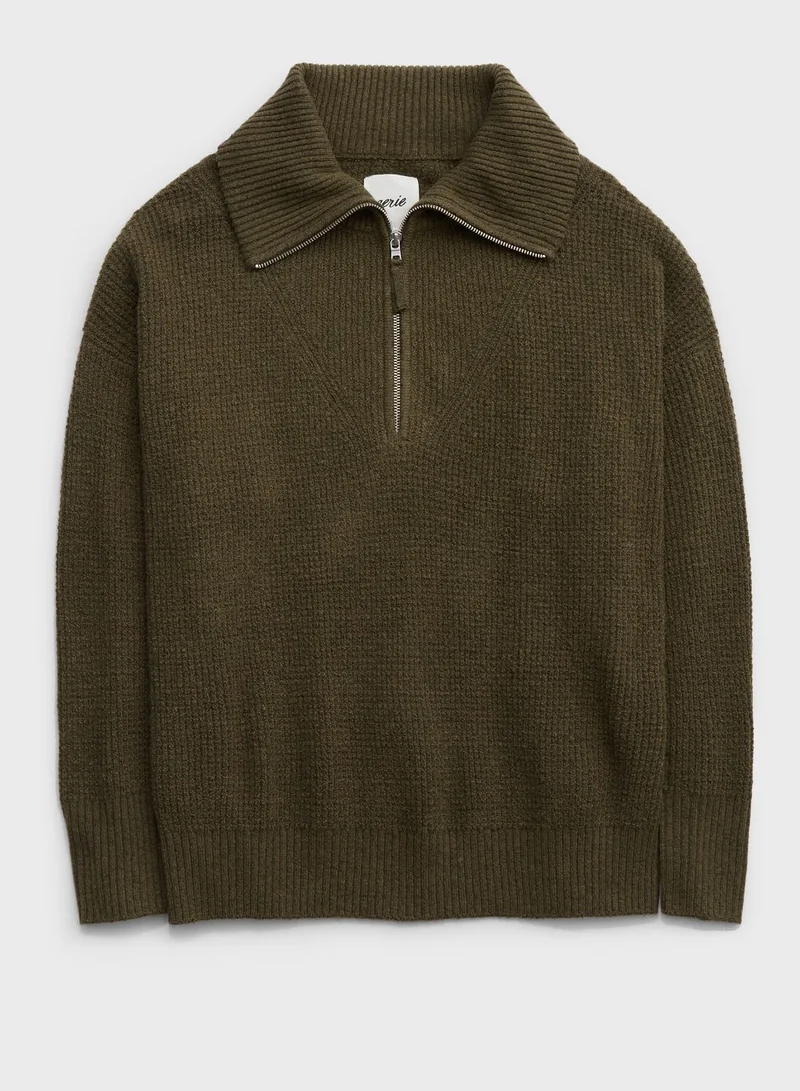 Aerie Quarter Zippered Sweater