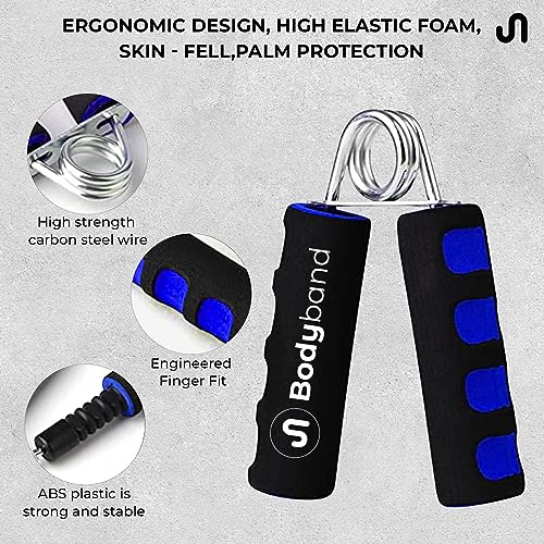 Bodyband Hand Grip Strengthener with Foam Handle, Hand Gripper for Men & Women for Gym Workout Hand Exercise Equipment to Use in Home for Forearm Exercise, Finger Exercise Power Gripper - Pack of 2 - Image 3