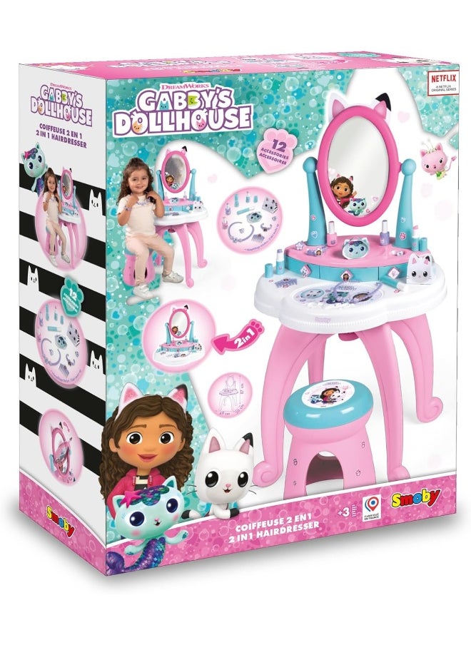 Smoby Smoby Gabby's Dollhouse 2-in-1 Hairdresser Playset (49 x 36 x 87 cm)  - Image 3