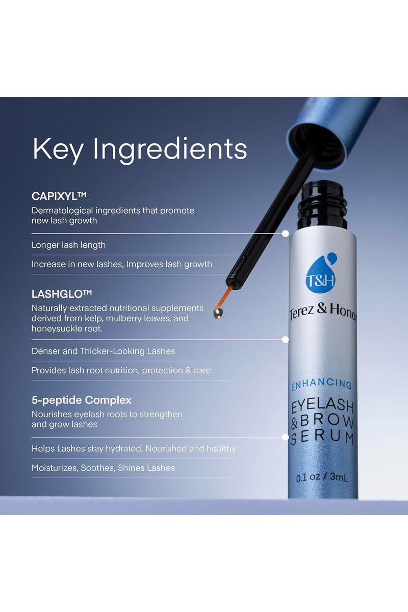 تيريز آند أونر مصل الرموش المتقدم للرموش الأكثر سمكاً وطولًا والحاببين - تنمو الرموش اللطيفة مع مضخم الحاجب (3 مل) - Image 2
