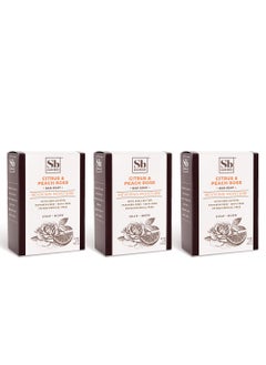 Soapbox Soapbox Bar Soap, Moisturizing & Exfoliating Bar Soap with Shea Butter & Olive Oil - Citrus & Peach Rose Scented Bath Soap, Natural, Eco-Friendly, Vegan for Hands and Body - Paraben, Gluten & Cruelty Free 5oz. (Pack of 3) 
