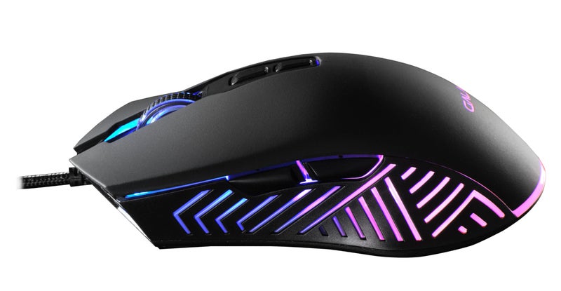 Galax Slider-03 USB Wired Gaming Mouse | 7 Programmable Buttons | Customizable RGB Lights | Ergonomic Design | 7200 DPI Gaming Grade Sensor | 1.5m Braided Cable | 16.8mn Color, Light Weight - Black - Image 2