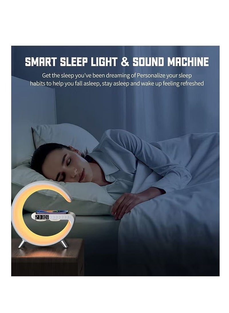 Techie Multifunctional Alarm Clock Night Light Wireless Charging Bluetooth Speaker Smart APP Control - Image 5