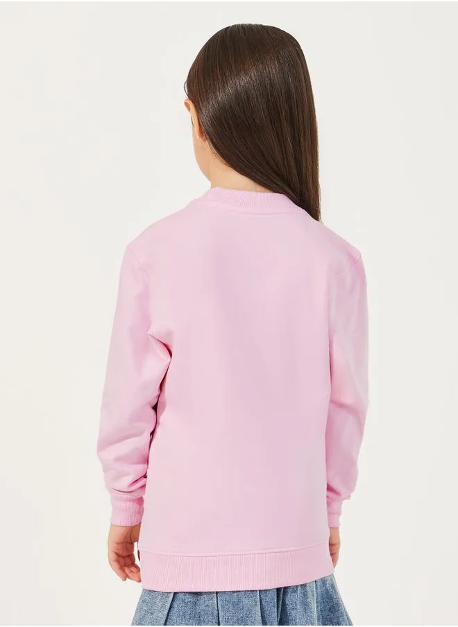 Styli Unicorn Print Longline Sweatshirt
