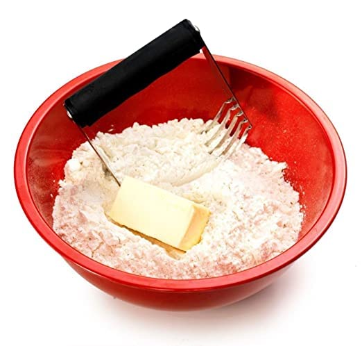 EKANTIK EKANTIK Pastry Blender Stainless Steel Dough Cutter Multipurpose Bench Scraper Great as for Butter and Pizza Smooth Baking Tools Heavy Duty Blades Flour Mixer Pack of 1 - Image 3